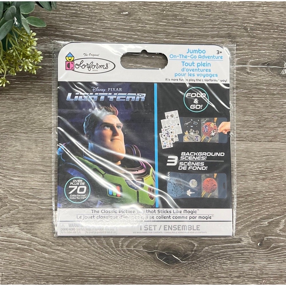 Colorforms Disney Pixar Lightyear Jumbo‎ On-The-Go Adventure Ages 3+ New Classic